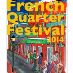 French Quarter Festival Poster: This was a project for a class. Create a poster for a local festival.