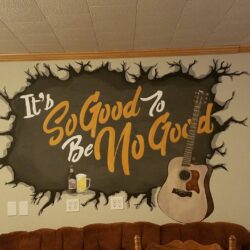 It's so good to be no good. Commissioned mural.