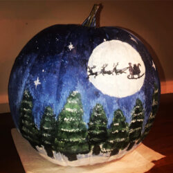 Christmas Decor: Acrylic on Pumpkin